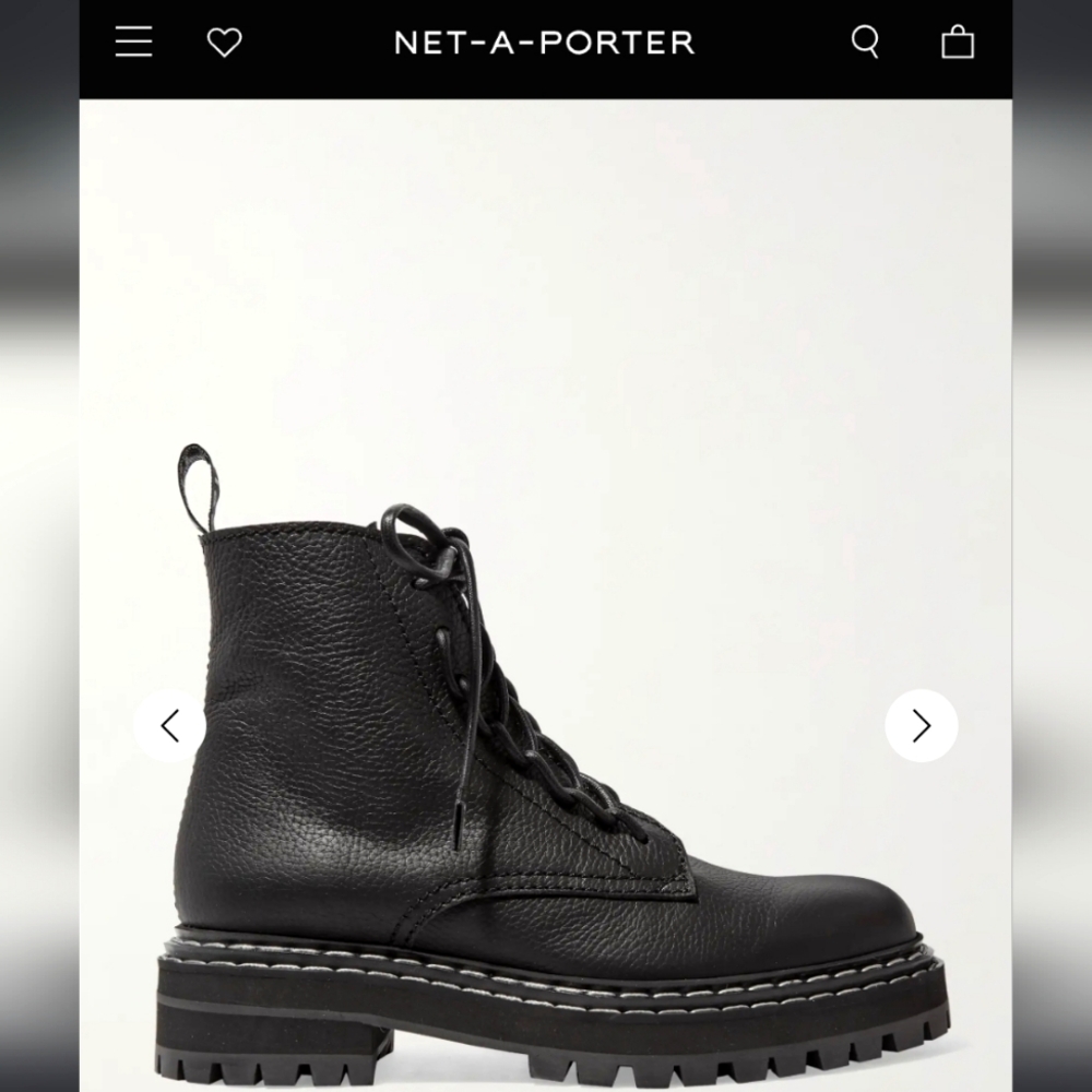 Proenza Schouler Black Leather Boots Sz 37